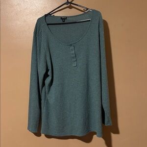Torrid Teal Textured Knit Top